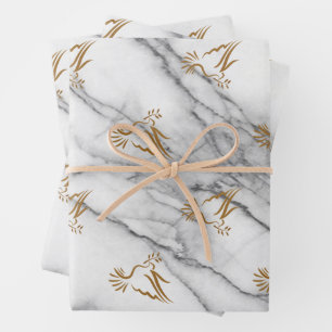 Feuille De Papier Cadeau Les colombes