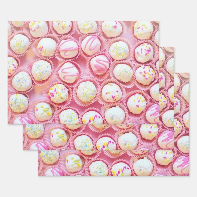 Feuille De Papier Cadeau Les délices de Cupcake (Lot)