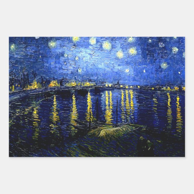 Feuille De Papier Cadeau Les peintures les plus populaires de Van Gogh (Devant)