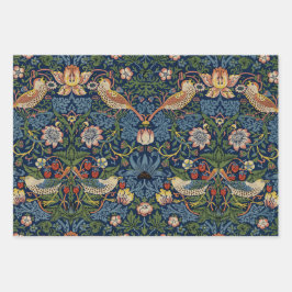 Feuille De Papier Cadeau Les perdrix dans un arbre fleuri