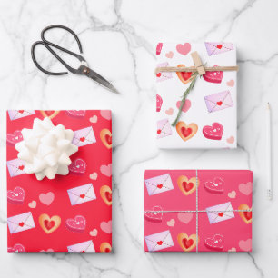 Feuille De Papier Cadeau Lettre d'amour et de soins pour la Saint-Valentin 