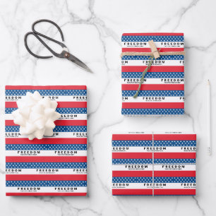 Feuille De Papier Cadeau Liberté Un Véritable Patriote