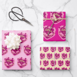 Feuille De Papier Cadeau Libra Zodiac Coquette Coeur gâteau d'anniversaire
