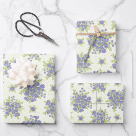 Feuille De Papier Cadeau Lilas de printemps Fleurs violettes Floral