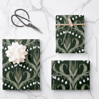 Feuille De Papier Cadeau Lily de la vallée Design élégant