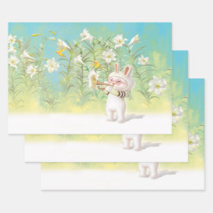 Feuille De Papier Cadeau Lily florissante