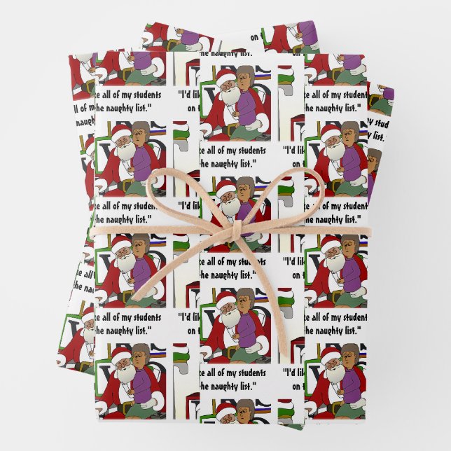 Feuille De Papier Cadeau Liste des vilains (En situation)