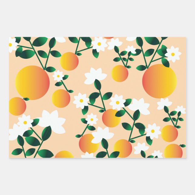 Feuille De Papier Cadeau Little Cutie Orange (Devant)
