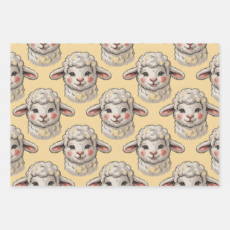 Feuille De Papier Cadeau Little Lamb 