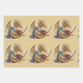 Feuille De Papier Cadeau Livre Dragon