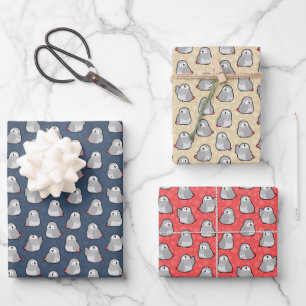 Feuille De Papier Cadeau Loafs gris africains