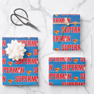 Feuille De Papier Cadeau Logo classique Superman Bold