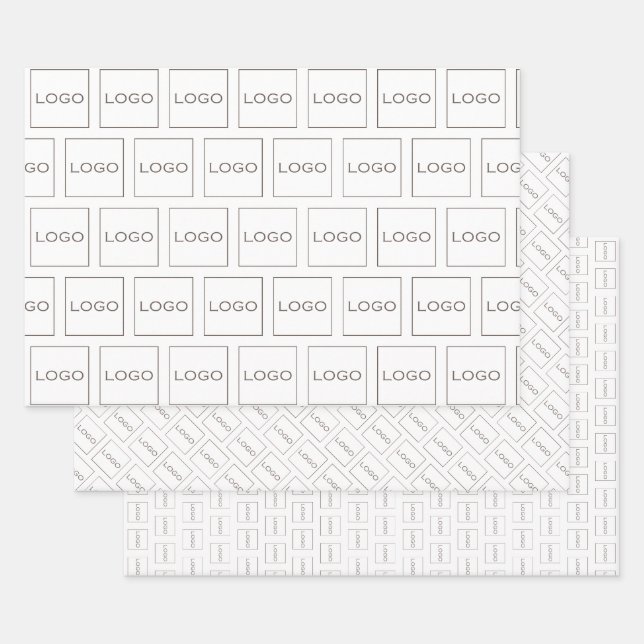 Feuille De Papier Cadeau Logo De Marque Entreprise, Élégant (Lot)