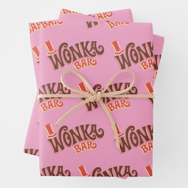 Feuille De Papier Cadeau Logo de Wonka Bar (En situation)