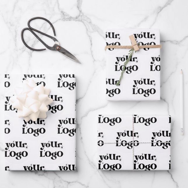 Feuille De Papier Cadeau Logo d'entreprise de marque (Recto)