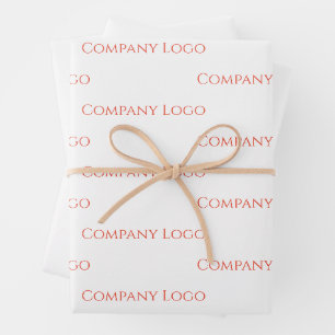 Feuille De Papier Cadeau Logo d'entreprise personnalisé