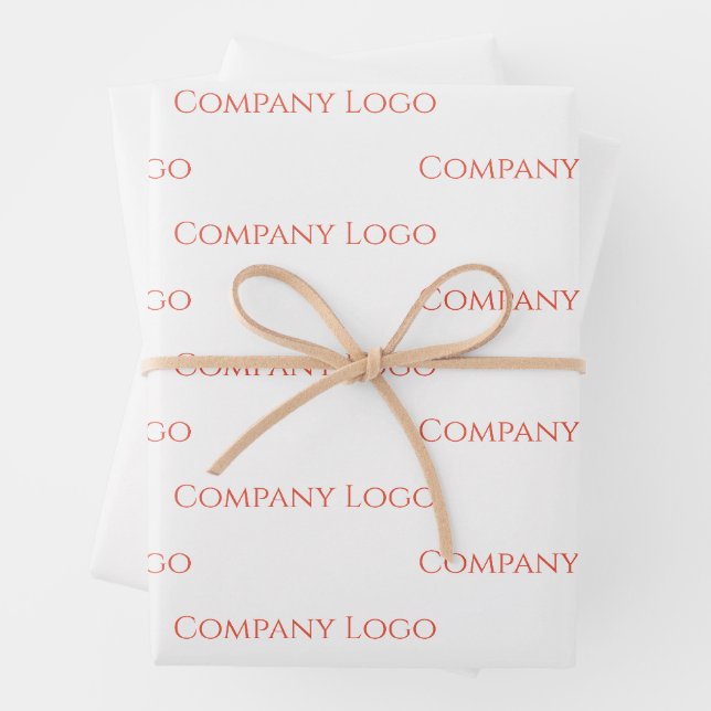 Feuille De Papier Cadeau Logo d'entreprise personnalisé (En situation)