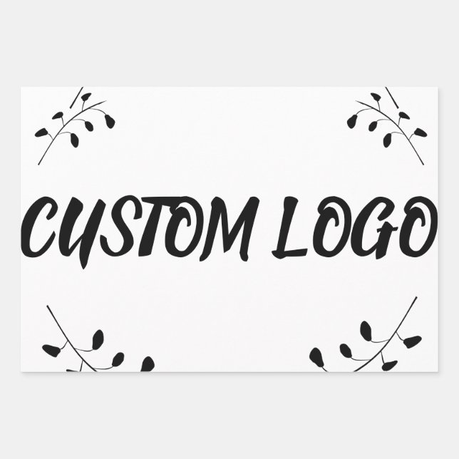 Feuille De Papier Cadeau Logo personnalisé (Devant)