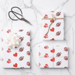 Feuille De Papier Cadeau Love American Football - Gridiron Fans Heart