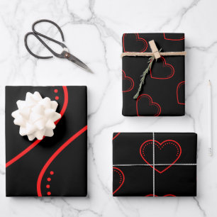 Feuille De Papier Cadeau Love Heart Red Valentine's