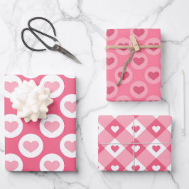 Feuille De Papier Cadeau Love Rose Valentines Coeurs Motif