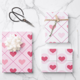 Feuille De Papier Cadeau Love Rose Valentines Coeurs Motif