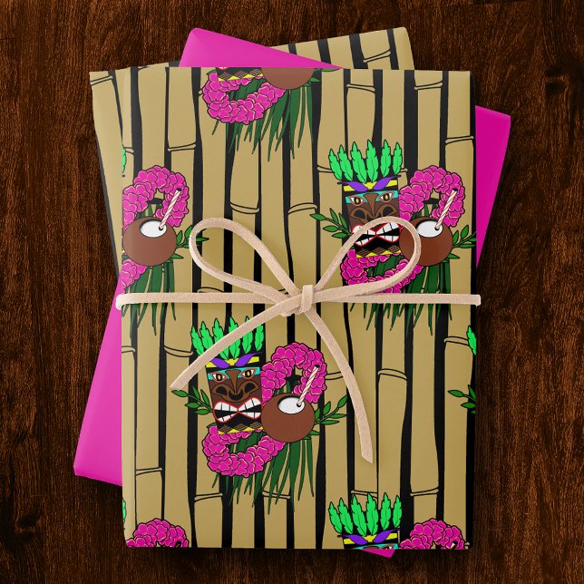 Feuille De Papier Cadeau Luau Motif (Créateur téléchargé)