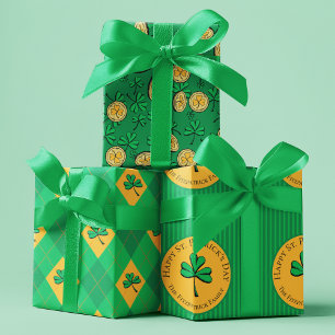 Feuille De Papier Cadeau Lucky St Patrick's Day Kids