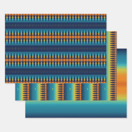 Feuille De Papier Cadeau Lune des pins sunset du sud-ouest