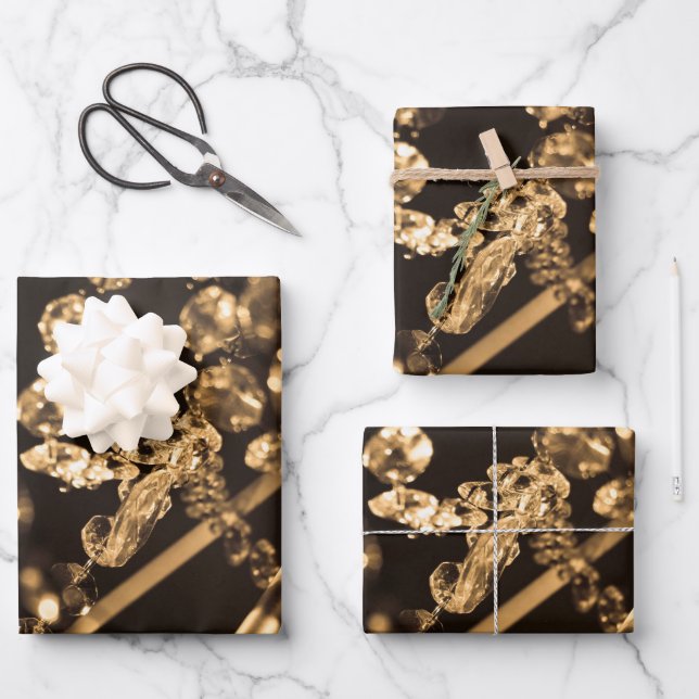 Feuille De Papier Cadeau Lustre en cristal Abstrait (Recto)