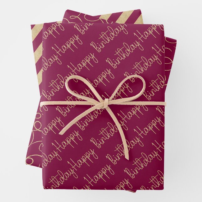 Feuille De Papier Cadeau Luxe Rouge (En situation)