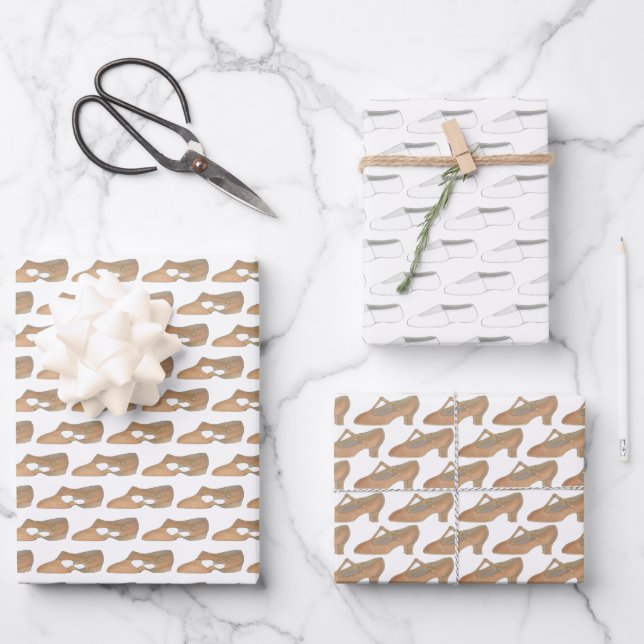 Feuille De Papier Cadeau Lyrical Acro Caractère Chaussures Danse Enseignant (Recto)