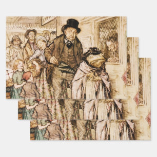 Feuille De Papier Cadeau M. Toad achète un billet par Arthur Rackham