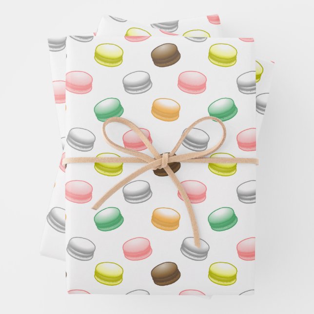 Feuille De Papier Cadeau Macarons Sweet 16 ans (En situation)
