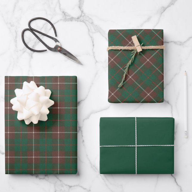 Feuille De Papier Cadeau MacKinnon Scottish Clan Tartan Wrap (Recto)