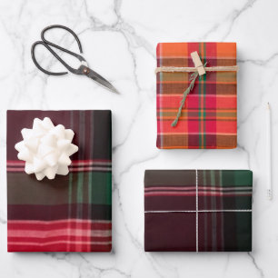 Feuille De Papier Cadeau Madras moderne Plaid Carré Motif Caraïbes