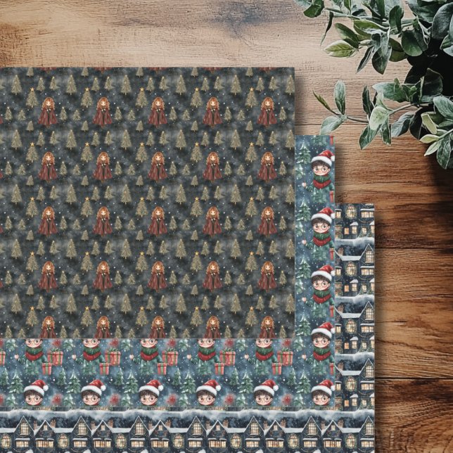 Feuille De Papier Cadeau Magical Wizard School Wrapper Paper (Wizard World Wrapping Paper )