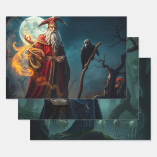 Feuille De Papier Cadeau Magicien