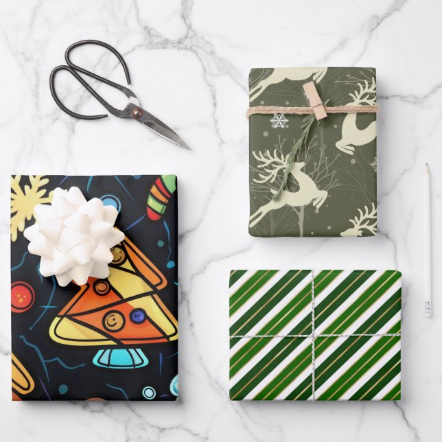 Feuille De Papier Cadeau Magie de Noël (Recto)