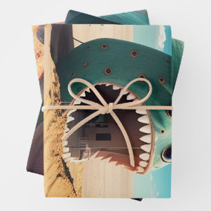 Feuille De Papier Cadeau Maison du monstre du désert