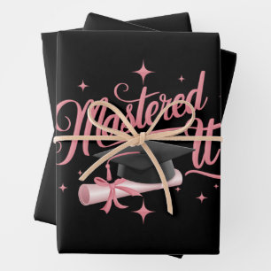 Feuille De Papier Cadeau Maîtrise Il Maîtrise Diplômé MBA