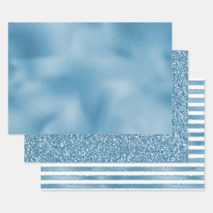 Feuille De Papier Cadeau Mariage bleu turquoise