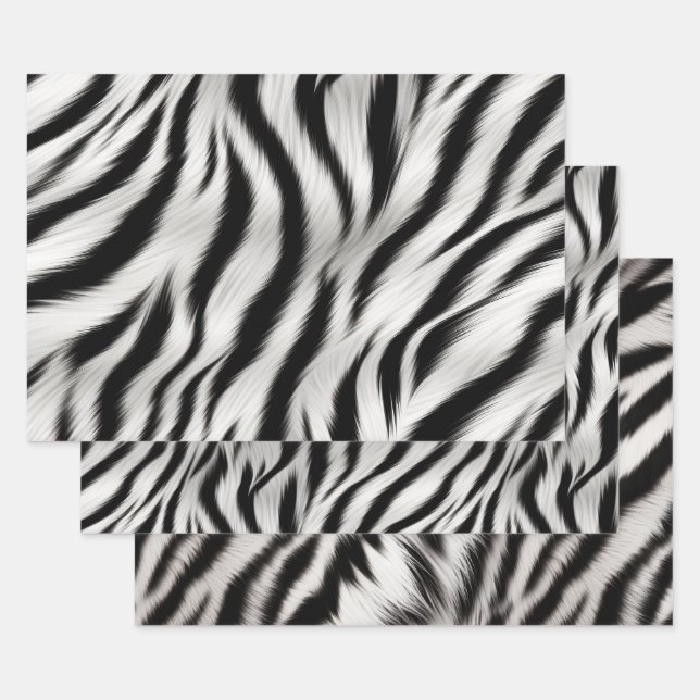 Feuille De Papier Cadeau Mariage Poster de animal Chic Zebra (Lot)