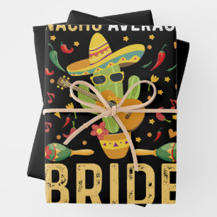 Feuille De Papier Cadeau Mariée pas moyenne Cinco De Mayo Mariage Mexicain 