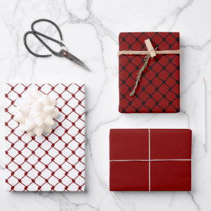 Feuille De Papier Cadeau Maroon Rouge Palestinien Keffiyeh Design Motif