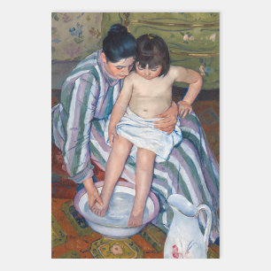 Feuille De Papier Cadeau Mary Cassatt - Le bain de l'enfant / Le bain