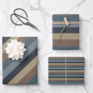 Feuille De Papier Cadeau Masculine bleu Brown