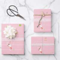 Match de tennis rose Pastel moderne