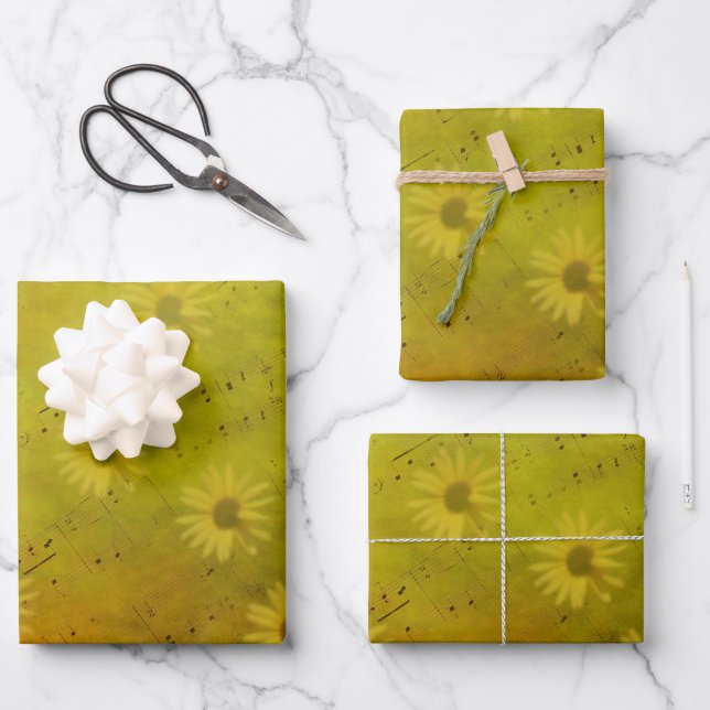 Feuille De Papier Cadeau Médias mixtes Sunshine (Recto)