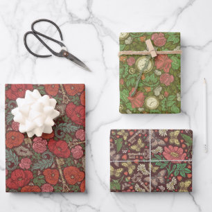 Feuille De Papier Cadeau Mélange de jardin anglais victorien Steampunk Serr